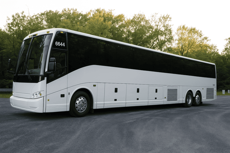 exterior of Alhambra Coach Bus Service coach bus