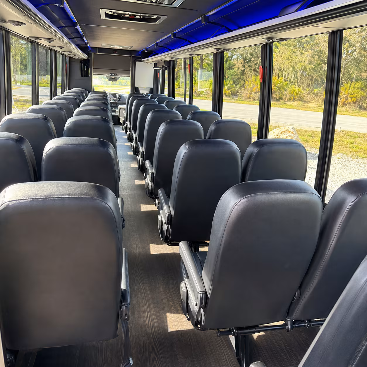 alhambra 28 passenger minibus inside