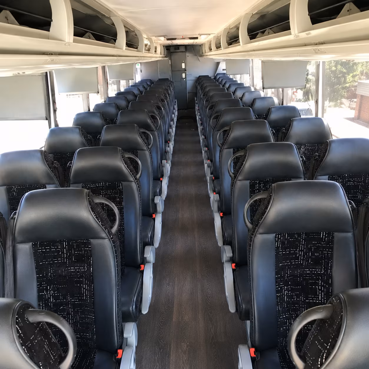 alhambra 56 passenger charter bus inside