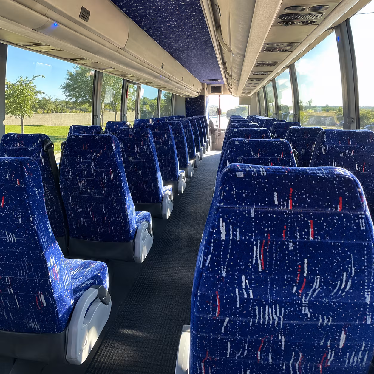 alhambra 56 passenger charter bus interior