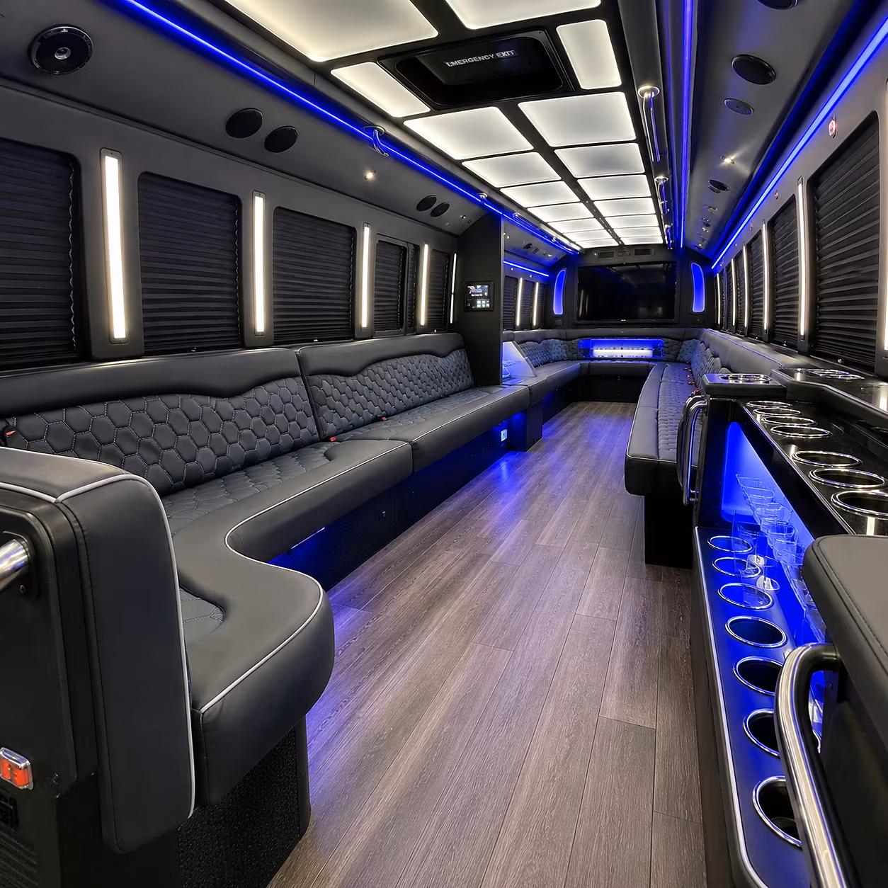 alhambra party bus rentals inside